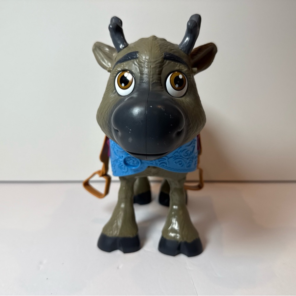 Disney Store Frozen Baby Sven Pet Reindeer Jumbo Figure Toddler Doll Saddled Toy